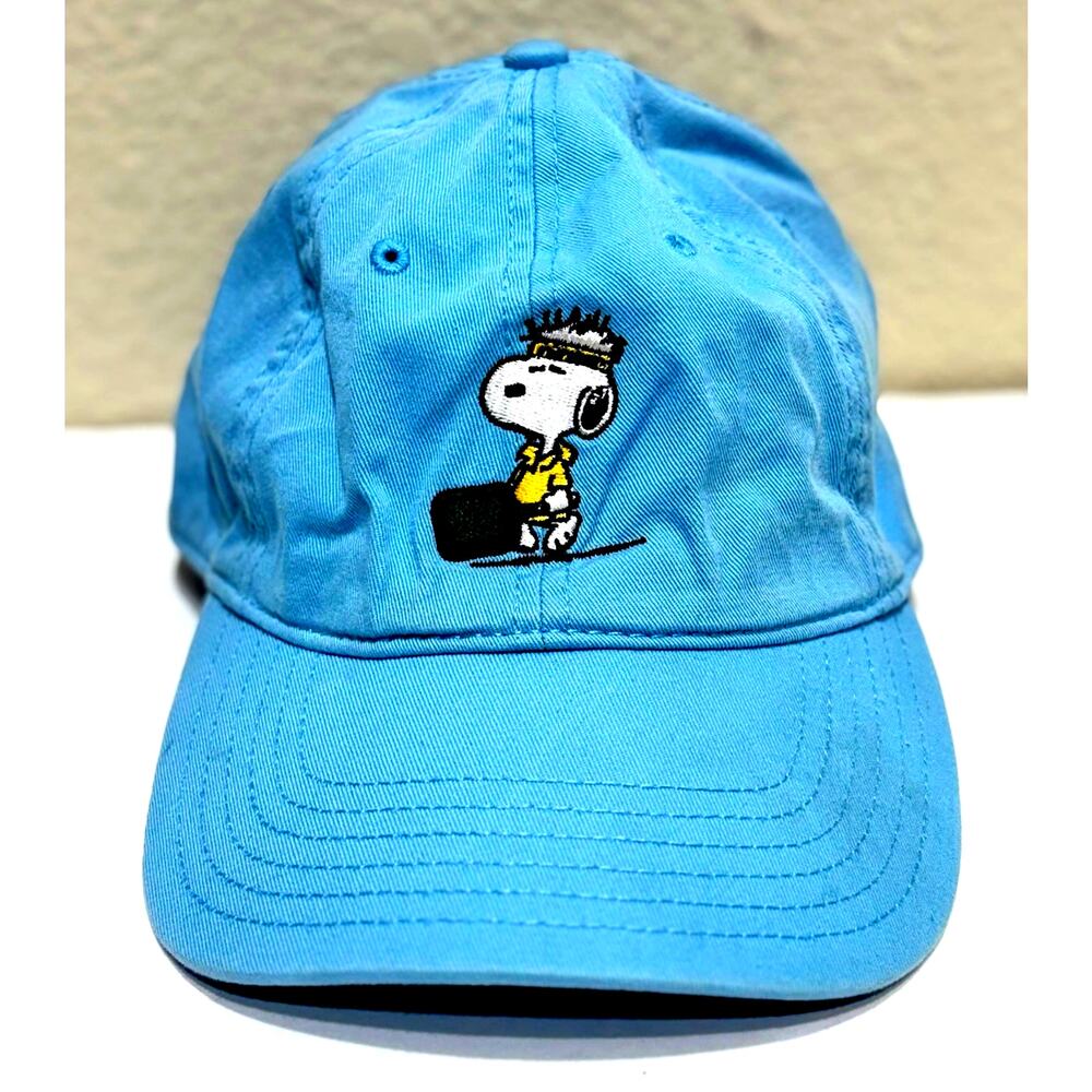 Snoopy Peanuts Pickleball Strapback Hat - Light Blue